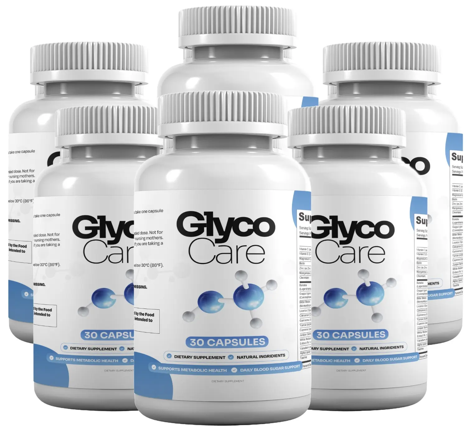 GlycoCare Blood Sugar Support Supplement Capsule Bottle